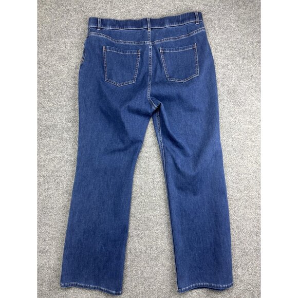 Soft Surroundings Jeans Womens XL Blue Pull On Stretch Straight Leg Pants - Picture 7 of 8